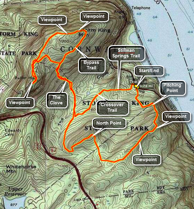 Storm King State Park Trail Map Catskill Hiker: West Hudson Trails